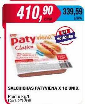 Maxiconsumo Salchichas patyviena oferta