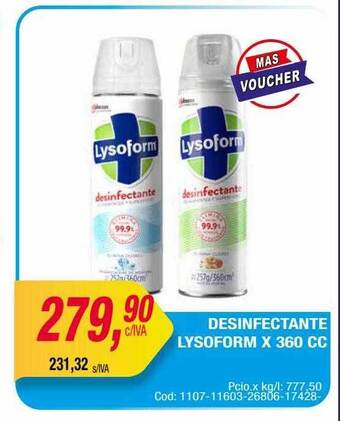 Maxiconsumo Desinfectante lysoform oferta