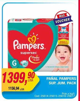 Maxiconsumo Pañal pampers sup. jum. pack oferta