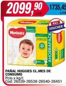 Maxiconsumo Pañal huggies cl.mes de consumo oferta