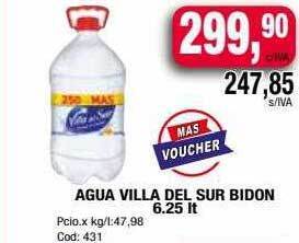Maxiconsumo Agua villa del sur bidon oferta