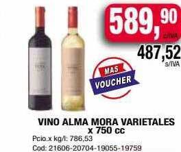 Maxiconsumo Vino alma mora varietales oferta