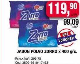 Maxiconsumo Jabon polvo zorro oferta