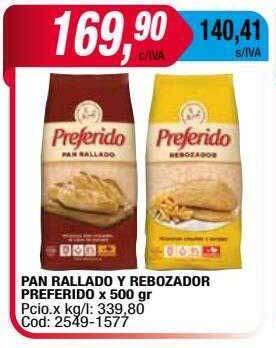 Maxiconsumo Pan rallado y rebozador preferido oferta
