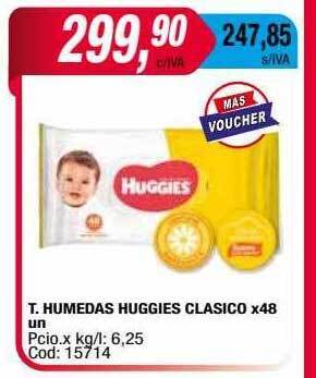 Maxiconsumo T.humedas huggies clasico oferta