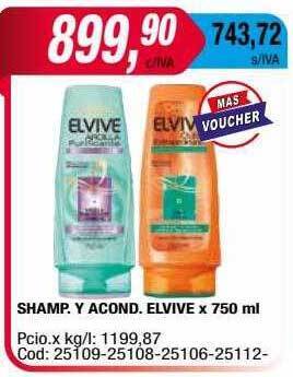 Maxiconsumo Shamp. y acond. elvive oferta