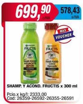 Maxiconsumo Shamp. y acond. fructis oferta