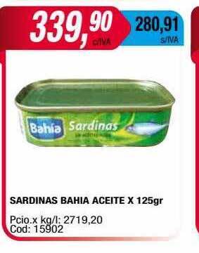 Maxiconsumo Sardinas bahia aceite oferta