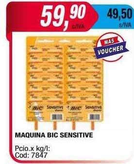 Maxiconsumo Maquina bic sensitive oferta
