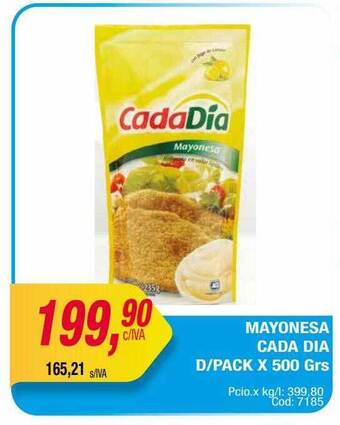 Maxiconsumo Mayonesa cada dia d pack oferta