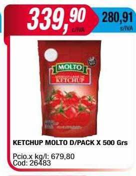 Maxiconsumo Ketchup molto d pack oferta