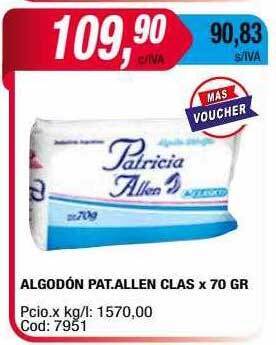 Maxiconsumo Algodón pat allen clas oferta