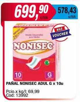 Maxiconsumo Pañal nonisec adul oferta