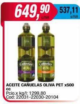 Maxiconsumo Aceite cañuelas oliva oferta
