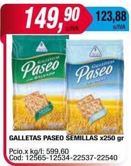 Maxiconsumo Galletas paseo semillas oferta