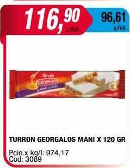Maxiconsumo Turron georgalos mani oferta