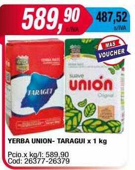 Maxiconsumo Yerba union- taragui oferta