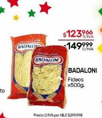Nini Mayorista Badaloni fideos oferta