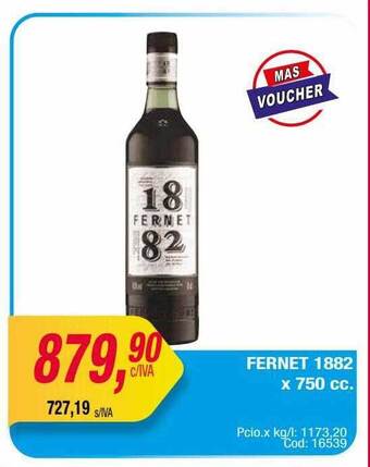 Maxiconsumo Fernet 1882 oferta