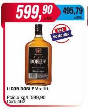 Maxiconsumo Licor doble v oferta