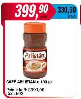 Maxiconsumo Café arlistan oferta