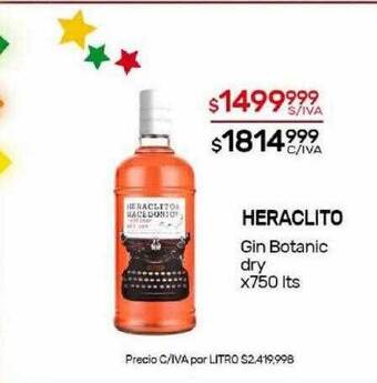 Nini Mayorista Heraclito gin botanic dry oferta