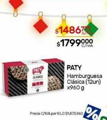 Nini Mayorista Paty hamburguesa clásica oferta
