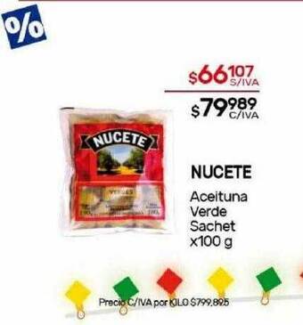 Nini Mayorista Nucete aceituna verde sachet oferta