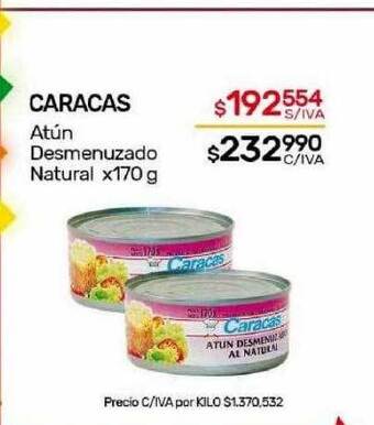 Caracas atún desmenuzado natural