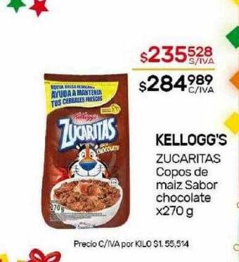 Nini Mayorista Kellogg's zucaritas copos de maíz sabor chocolate oferta