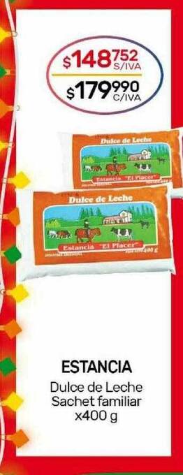 Nini Mayorista Estancia dulce de leche sachet familiar oferta