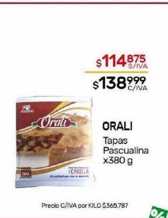 Nini Mayorista Orali tapas pascualina oferta