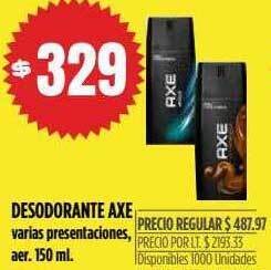 Supermercados Vea Desodorante axe oferta