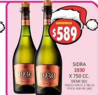 Supermercados Becerra Sidra 1930 demi sec oferta