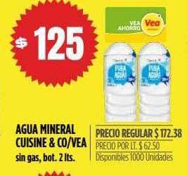 Supermercados Vea Agua mineral cuisine & co oferta
