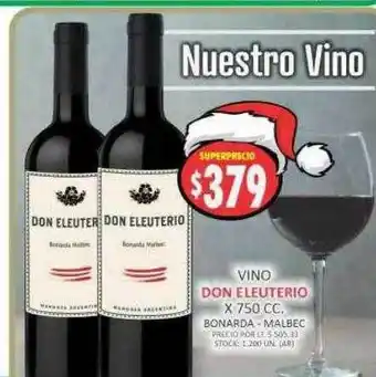 Supermercados Becerra Vino don eleuterio bonarda malbec oferta