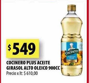 Punto Mayorista Cocinero plus aceite girasol alto oleico oferta