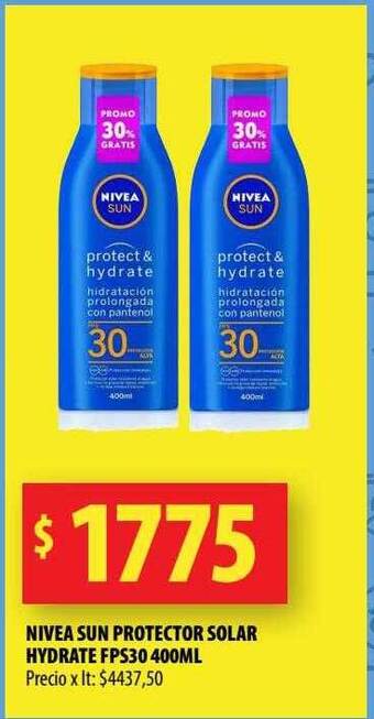 Punto Mayorista Nivea sun protector solar hydrate fps30 oferta