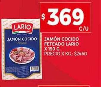 Supermercados DIA Jamón cocido feteado lario oferta