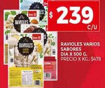 Supermercados DIA Ravioles varios sabores dia oferta