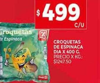 Supermercados DIA Croquetas de espinaca dia oferta