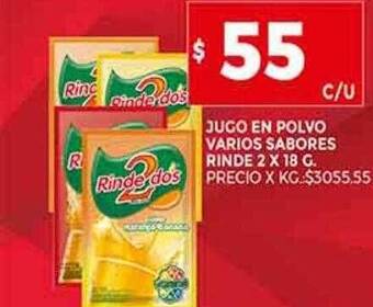 Supermercados DIA Jugo en polvo varios sabores rinde oferta