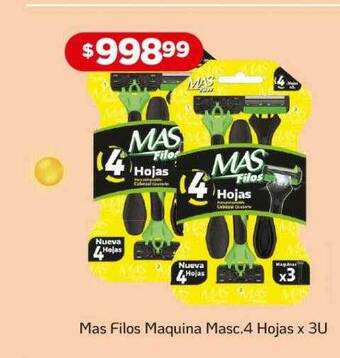 Medamax Mas filos maquina masc 4 hojas x 3u oferta