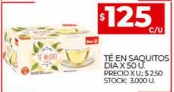 Supermercados DIA Té en saquitos dia oferta