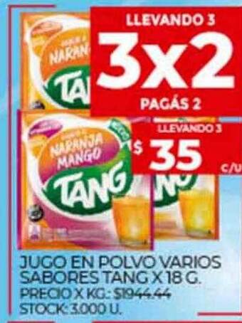 Supermercados DIA Jugo en polvo varios sabores tang oferta