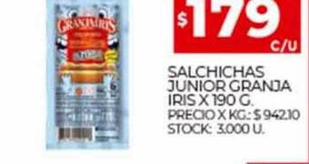 Supermercados DIA Salchichas junior granja iris oferta