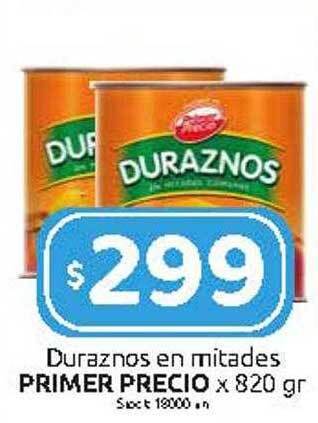 Cordiez Duraznos en mitades primer precio oferta