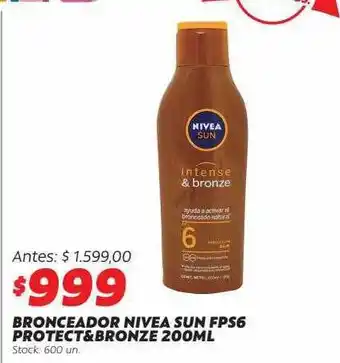 Ferniplast Bronceador nivea sun fps6 protect&bronze 200ml oferta
