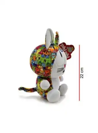 El Mundo del Juguete Peluche gato sentado con bigotes 22 cm oferta