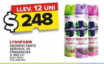 Carrefour Maxi Desinfectante lysoform x 360cc oferta